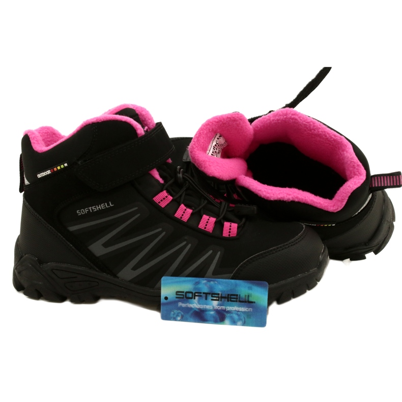 Botas American Club Softshell con membrana WT112 Negro / Rosa rosado 4
