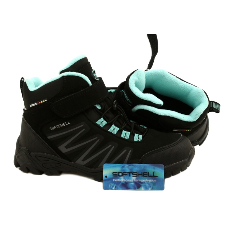 Botas American Club Softshell con membrana WT107 Black / Mint negro 4