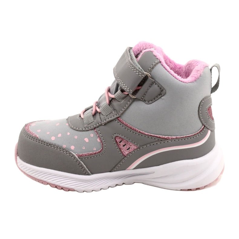 American Club Zapatos deportivos para niñas con una membrana rosa gris RL92/22 rosado 2