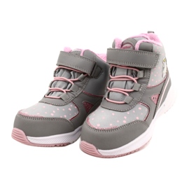 American Club Zapatos deportivos para niñas con una membrana rosa gris RL92/22 rosado 3