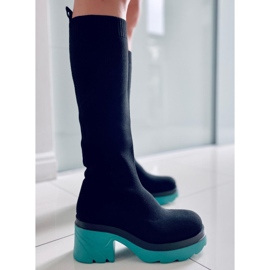 PA1 Botines calcetín Duff azul superior negro multicolor verde 1 PA1 Botines calcetín Duff azul superior negro multicolor verde 1