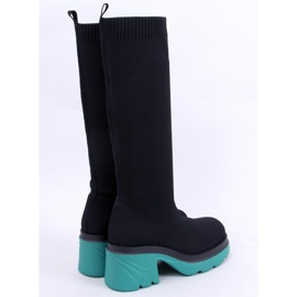 PA1 Botines calcetín Duff azul superior negro multicolor verde 5