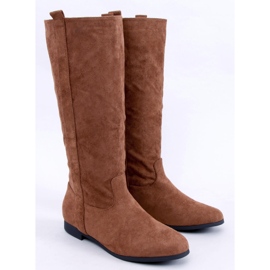 PA1 Botas planas Flatty Camel marrón 3