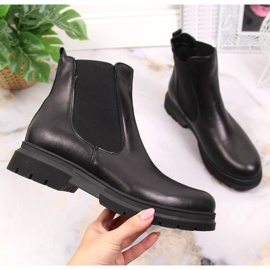 Botines Dolce Pietro slip-on de piel en negro 1 Botines Dolce Pietro slip-on de piel en negro 1