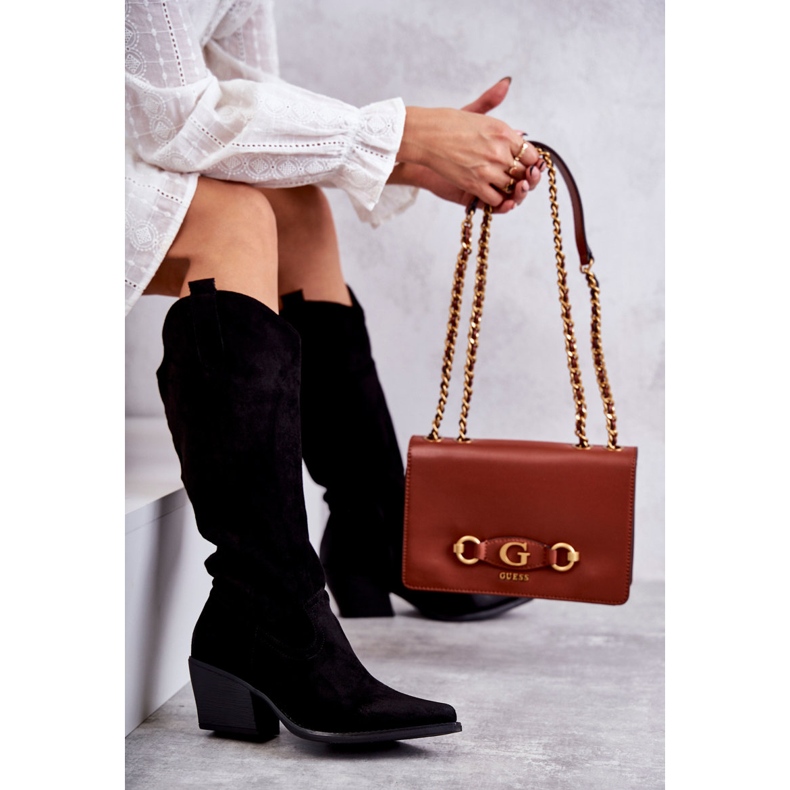 WS1 Bota cowboy ante Negro Casey D7933 2