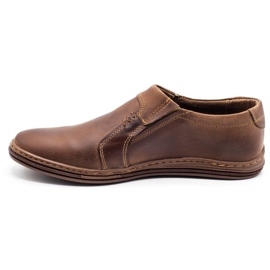 Polbut Zapatos mocasines de hombre elaborados en piel 334 marrón 3