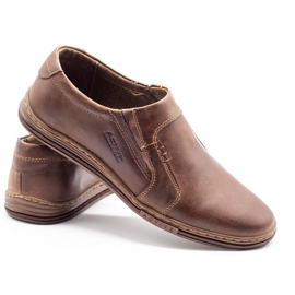 Polbut Zapatos mocasines de hombre elaborados en piel 334 marrón 1