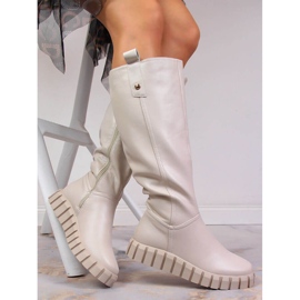 Botas planas aislantes mujer beige Potocki 1 Botas planas aislantes mujer beige Potocki 1