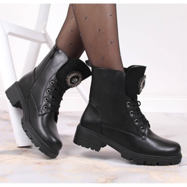 S.Barski Botas de mujer negras con abalorios con aislamiento negro S. Barski 5