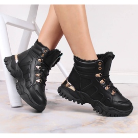 News Botas de nieve mujer plataforma con pelo negro NOVEDADES 5