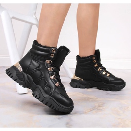 News Botas de nieve mujer plataforma con pelo negro NOVEDADES 6