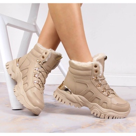 News Botas de nieve mujer plataforma con pelo beige NOVEDADES 4