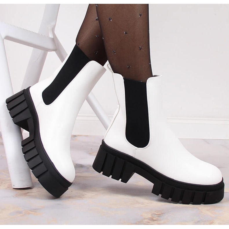 Botas blancas de mujer con plataforma aislante Sergio Leone blanco 1 Botas blancas de mujer con plataforma aislante Sergio Leone blanco 1