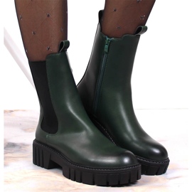Verde Sergio Leone cálidas botas Chelsea en la plataforma 3