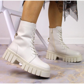 Botas de mujer con cordones y cremallera con aislamiento beige Sergio Leone 3