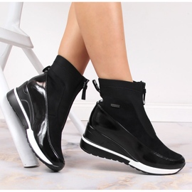 Botas cálidas cuña mujer Vinceza negro 1