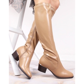Botines mujer tacón beige Vinceza 1
