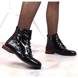 Botines de piel, lacados, con aislamiento negro Artiker 3