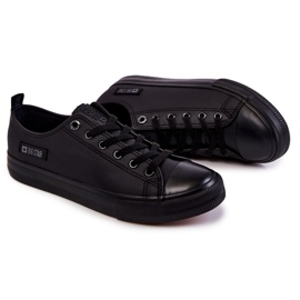 Zapatillas bajas de cuero para hombre Big Star KK174009 Negro 4