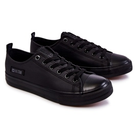 Zapatillas bajas de cuero para hombre Big Star KK174009 Negro 3