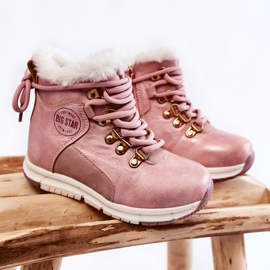Botas térmicas para niños con cremallera Big Star KK374177 Rosa rosado 5