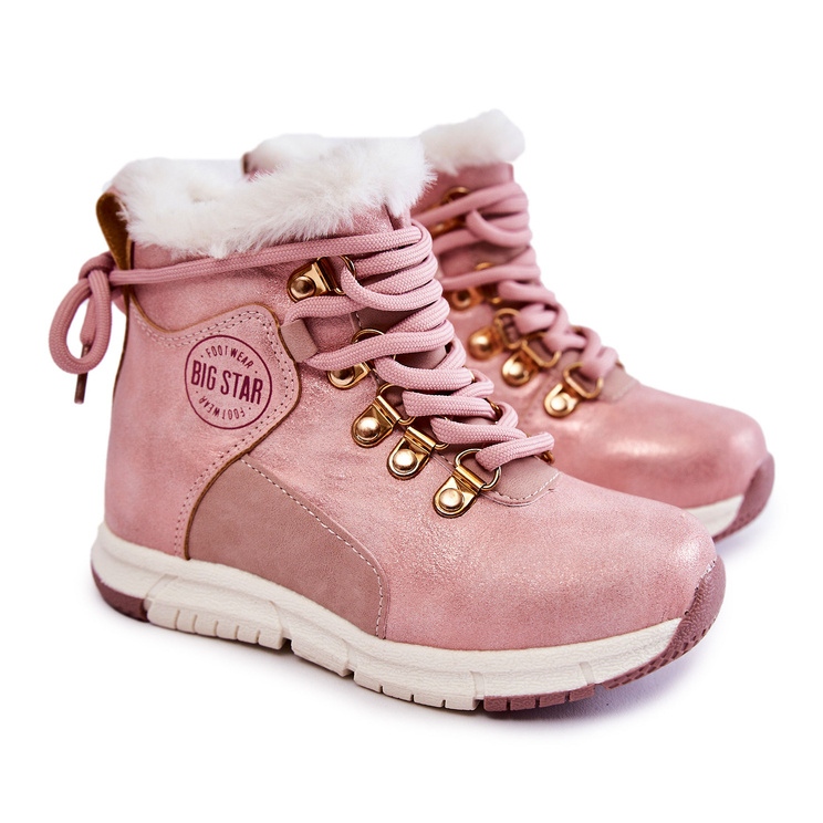Botas térmicas para niños con cremallera Big Star KK374177 Rosa rosado 1