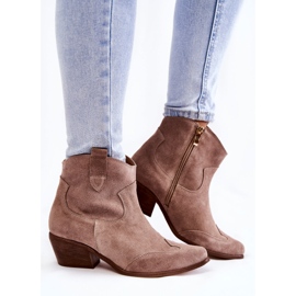 Botines Mujer Spitz Lewski Shoes 3236 Cappucino marrón 1