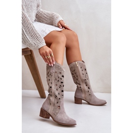 Botas Ante Calado Lewski Shoes 3170 Cappucino beige 3