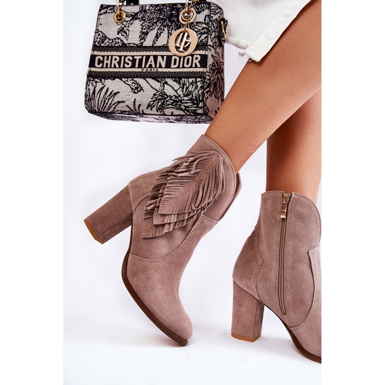 Botines Mujer Ante Lewski Shoes 3093 Cappucino marrón 2