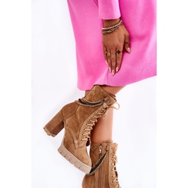 Botines De Ante Con Cordones Lewski Shoes 3244 / G Beige 6