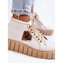 Zapatos Deportivos Cuero Atados Blanco Lewski Shoes 3252/N 7