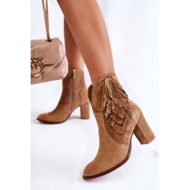 Botas Mujer Ante Lewski Shoes 3093 Beige 7