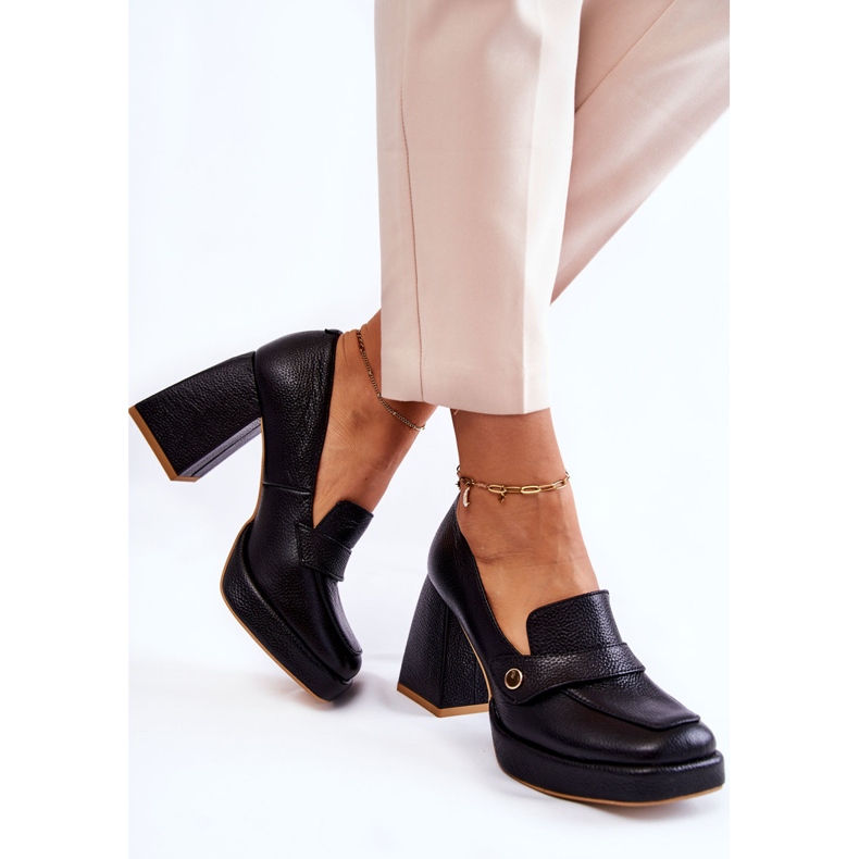 Zapatos De Salón De Piel Lewski Shoes 3195/2 Negro 1