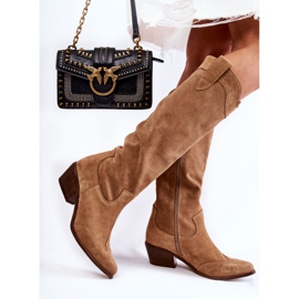Botas Mujer Tacón Alto Lewski Shoes 3235 Beige 3