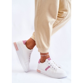 FK2 Deportivas Mujer Atadas Blanco y Rosa Otylia 2