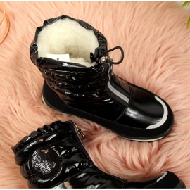 Botas de nieve impermeables Jr EVE323A negro blanco 2