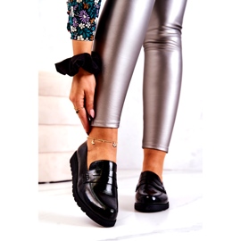 Mocasines con cuña de charol negro La.Fi 2