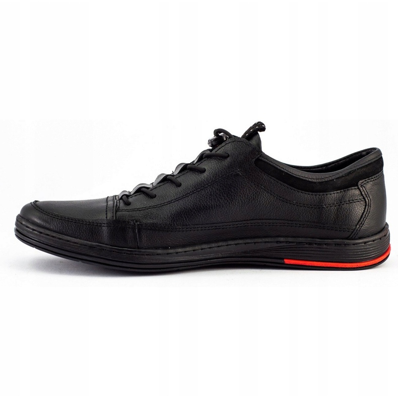 Polbut Zapatos de hombre piel casual negro K22 4