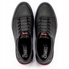 Polbut Zapatos de hombre piel casual negro K22 2