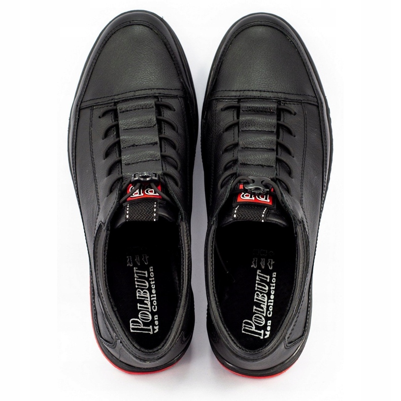 Polbut Zapatos de hombre piel casual negro K22 2