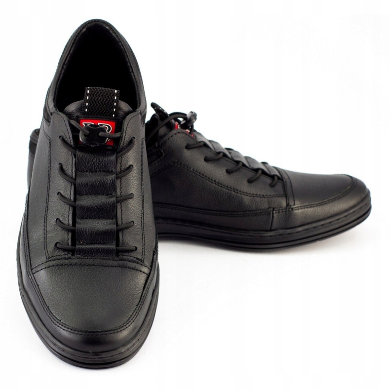 Polbut Zapatos de hombre piel casual negro K22 3