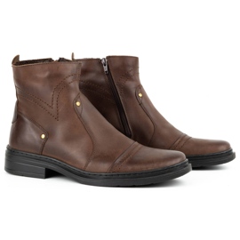 Polbut Botas Chelsea de invierno con aislamiento para hombre 252 marrón 2