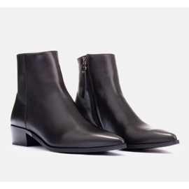 Marco Shoes Botas sutiles hechas de cuero suave negro 3