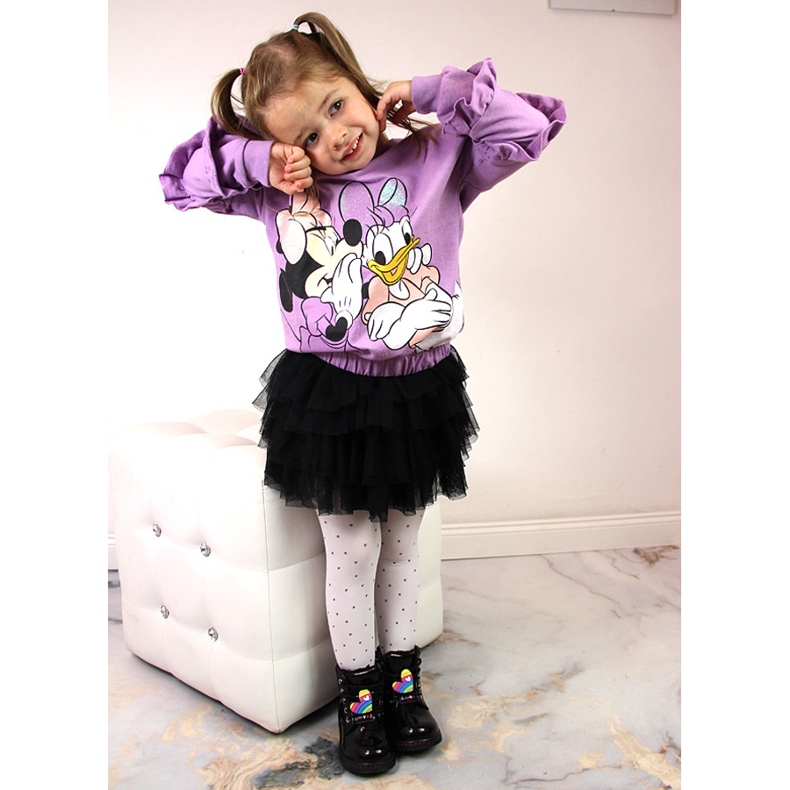 Botas negras Miss❤E para niñas con aislamiento de lana de oveja negro 1