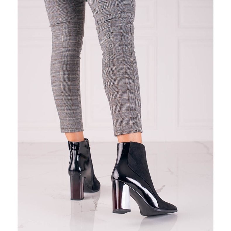 Botas de mujer Shelovet en un poste alto. negro 2 Botas de mujer Shelovet en un poste alto. negro 2