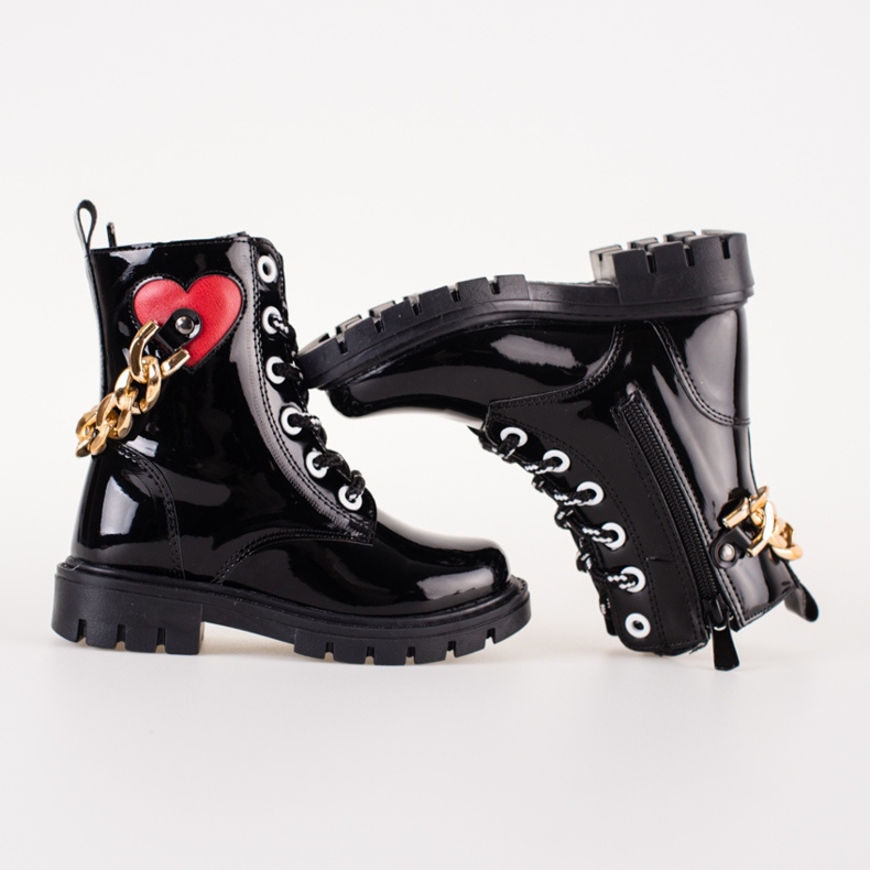 Botas niña Shelovet lacadas negro 1