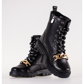 Botas negras niña con cadena Shelovet negro 1