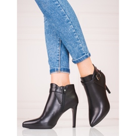 Elegantes botas de tacón alto de Sergio Leone negro 1 Elegantes botas de tacón alto de Sergio Leone negro 1