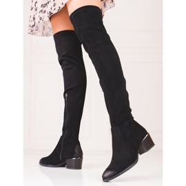 Botines de mujer Vinceza de ante negro 1