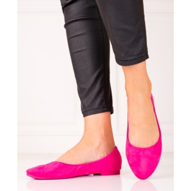 Cómodas bailarinas Shelovet de ante rosado 1